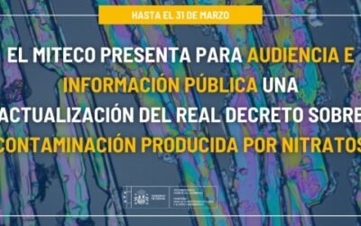 El Miterd actualizará el RD sobre contaminación producida por nitratos de origen agrícola