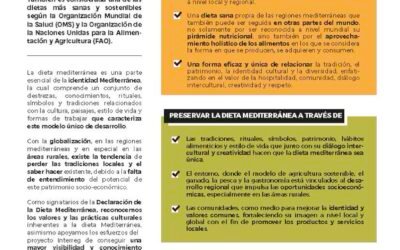La #dietamediterránea es reconocida por la UNESCO como Patrimonio Cultural inmaterial de la Humanidad. Es considerada una de las dietas más sanas y sostenibles. Desde #manzanillaolive defendemos esta #dieta y nos comprometemos a revitalizar la #economía, la #sociedad, la #cultura