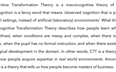 Me, yesterday morning: “oh, I’m going to write a piece about cognitive agility, and why that is important for business expertise, how hard can that be?”
Right now, 1800 words in: